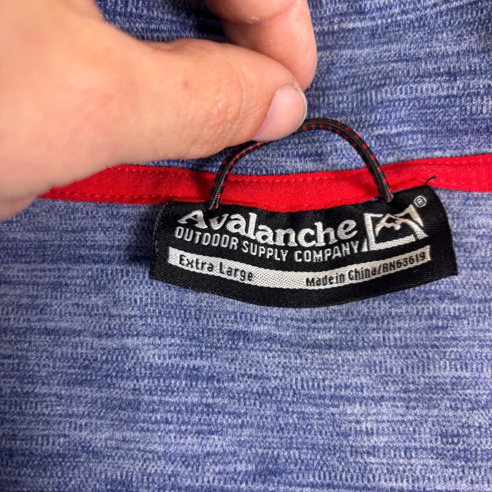 Avalanche Outdoor Supply Co Mens XL Blue Heathered Quarter Zip Pullover‎ Sweater